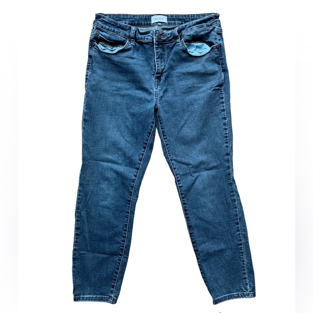 Pistola | Pistola Women's High Rise Cropped Denim Blue Jeans